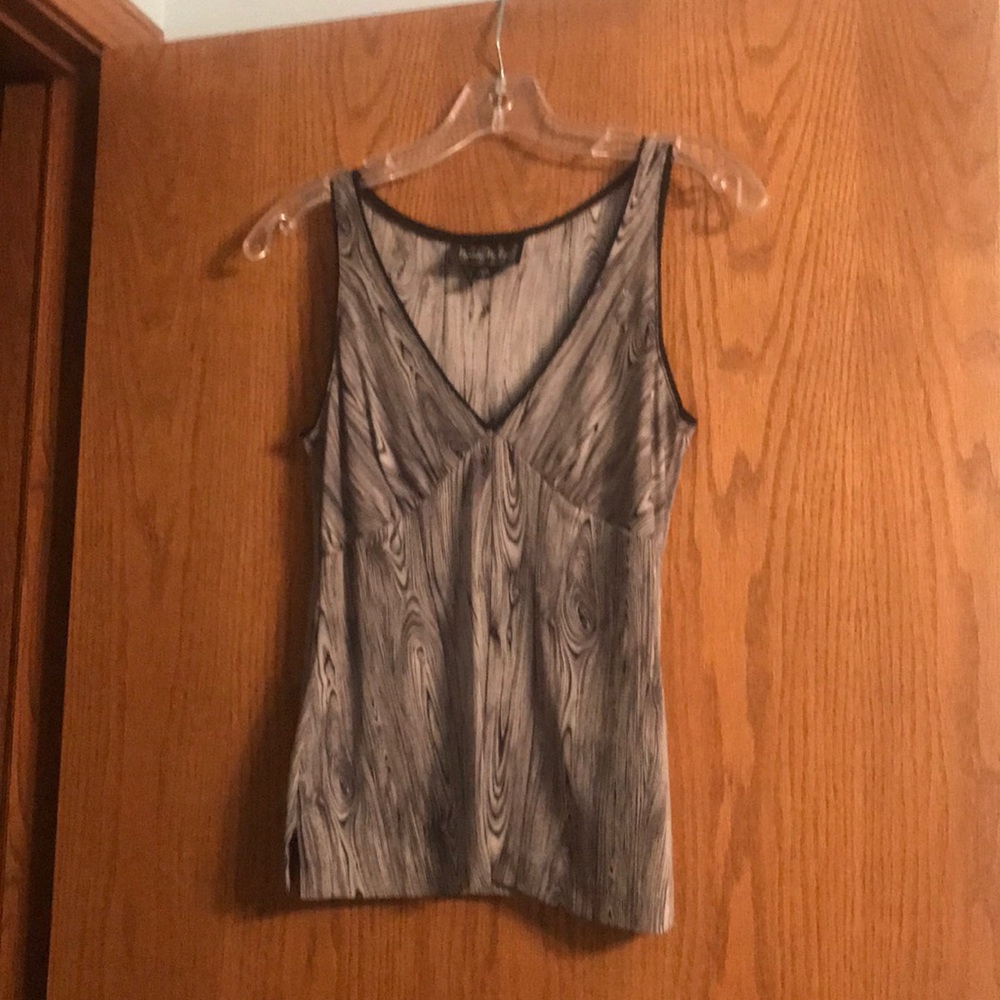 Nicole Miller silk top -Black and grey